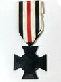 Ehrenkreuz für die Witwen und Eltern gefallener Kriegsteilnehmer (Hinterbliebene) mit Band und Hersteller R.V.19. Pforzheim, 1914-1918