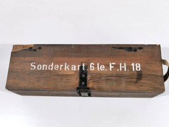 Transportkasten "Sonderkartusche 6 leichte Feldhaubitze 18" der Wehrmacht