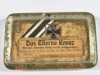 1.Weltkrieg, Briefbeschwerer aus Glas