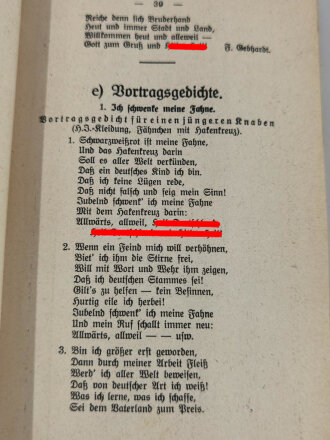 "Fest der Jugend im Dritten Reiche" Neue Stoffe für Schul- und Kinderfeste u.ä.Veranstaltungen, A.Rolf, 132 Seiten