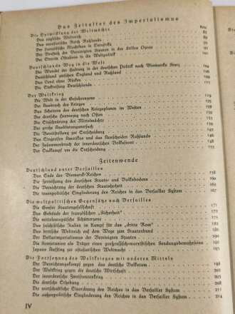 "Geschichte 8. Klasse Oberschulen/Gymnasien", Walther Gehl, Breslau, 1940, 258 Seiten