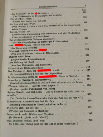 "Die große Stunde Das deusche Volk im totalen Kriegseinsatz", Dr. Robert Ley, München, 1943, 398 Seiten, DIN A5