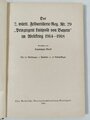 "Das 2te Württembergische Feldartillerieregiment Nr. 29 Prinzregent Luitpold von Bayern im Weltkrieg 1914-18", Stuttgart, 1921, 123 Seiten, 1 Übersichtsskizze
