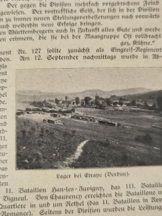  "Das 9. Württembergische Infanterieegiment Nr. 127 im Weltkrieg 1914-18", Stuttgart, 1920, 180 Seiten, 2 Übersichtsskizzen
