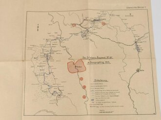  "Das 9. Württembergische Infanterieegiment Nr. 127 im Weltkrieg 1914-18", Stuttgart, 1920, 180 Seiten, 2 Übersichtsskizzen
