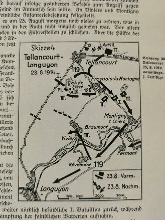 "Das Grenadier-Regiment Königin Olga (1.Württ.) Nr. 119  im Weltkrieg 1914-18", Stuttgart, 1927, 344 Seiten, 60 Skizzen im Anhang