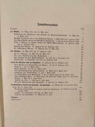 "Das Württembergische Landwehr-Infanterie-Regiment Nr. 126  im Weltkrieg 1914-18", Stuttgart, 1921, 143 Seiten, Kartenanhänge fehlen