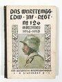 "Das Württembergische Landwehr-Infanterie-Regiment Nr. 126  im Weltkrieg 1914-18", Stuttgart, 1921, 143 Seiten, Kartenanhänge fehlen