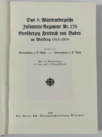 "Das 8. Württembergische Infanterie-Regiment...