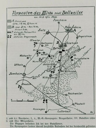 "Das 8. Württembergische Infanterie-Regiment Nr. 126 Großherzog Friedrich von Baden im Weltkrieg 1914-18", Stuttgart, 1929, 376 Seiten + geb. Anhang mit 56 Skizzen