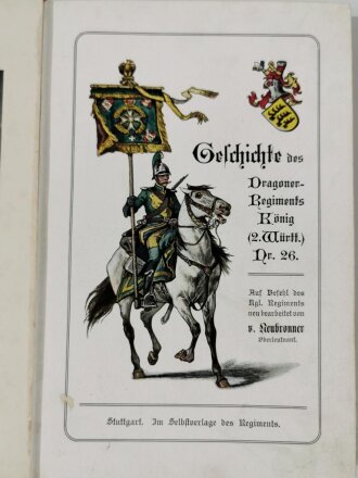 Württemberg "Geschichte des Dragoner-Regiments...