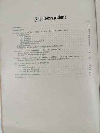 Württemberg "Ehrentafel des Inf.-Regts-Kaiser Friedrich König von Preußen (7.Württ.) Nr. 125 Namentliches Verzeichnis der im Weltkriege 1914-18 gefallenen über 4000 Offiziere, Unteroffiziere und Mannschaften, Stuttgart 1923, 87 Seiten