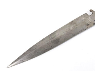 1.Weltkrieg, Messer aus gewaltigem Granatsplitter, Gesamtlänge 44,5cm