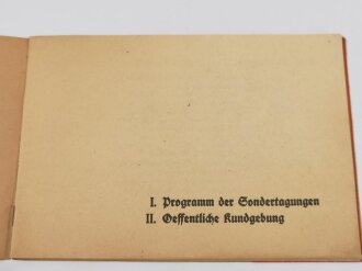 "Gauleitung Hessen-Nassau Kundgebung der Landesbauernschaft Hessen-Nassau " 13 Seiten ca. DIN A5