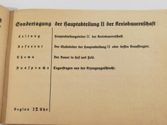 "Gauleitung Hessen-Nassau Kundgebung der Landesbauernschaft Hessen-Nassau " 13 Seiten ca. DIN A5