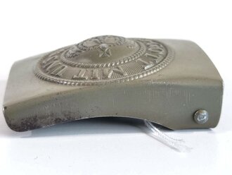 Preussen 1. Weltkrieg, Koppelschloss für Mannschaften aus Eisen, feldgrau lackiert