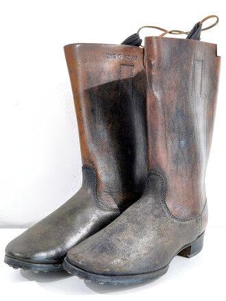 Paar Stiefel für Mannschaften der Wehrmacht, ungetragene Kammerstücke, Sohlenlänge 29,5cm