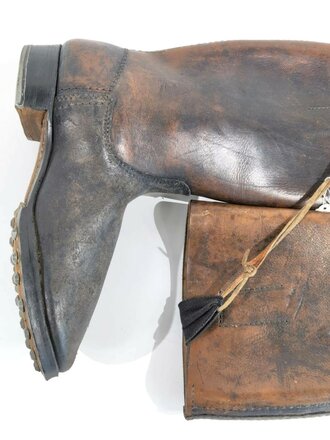 Paar Stiefel für Mannschaften der Wehrmacht, ungetragene Kammerstücke, Sohlenlänge 29,5cm