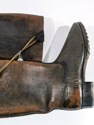 Paar Stiefel für Mannschaften der Wehrmacht, ungetragene Kammerstücke, Sohlenlänge 29,5cm