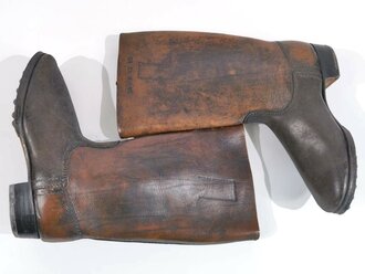 Paar Stiefel für Mannschaften der Wehrmacht, ungetragene Kammerstücke, Sohlenlänge 29,5cm
