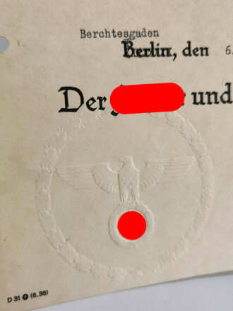 Königlich Niederländischer Orden von Oranien-Nassau , Großkomtur ( Großoffizierkreuz) in Etui . Dazu eine Genehmigung zur Annahme sowie die Verleihungsurkunde von 1938