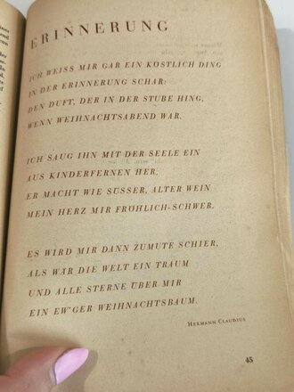 "Deutsche Kriegs Weihnacht 1941", Liederbuch, 79 Seiten, ca. DIN A4