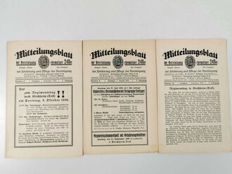 Württemberg, 3 Ausgaben "Mitteilungsblatt der...
