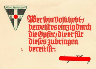 Nationalsozialistische Frauenschaft Ansichtkarte "Reichstagswahl 5. März 1933"
