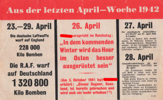 Flugblatt "Aus der letzten April-Woche 1942"...