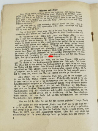 NSV "Schriften zu Deutschlands Erneuerung" Nr. 122 1940, stark gebraucht, 16 Seiten