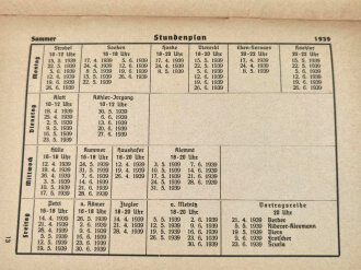 "Seminar für die Nationalsozialistische Frauenschaft an der Hochschule für Politik" Sommer Lehrgang 1939, 11 Seiten, DIN A5