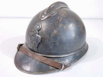 Frankreich 1.Weltkrieg, Stahlhelm Modell Adrian. Originallack