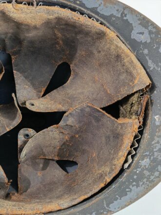 Frankreich 1.Weltkrieg, Stahlhelm Modell Adrian. Originallack