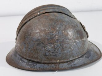 Frankreich 1.Weltkrieg, Stahlhelm Modell Adrian. Originallack