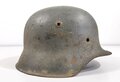 Stahlhelmglocke Wehrmacht Modell 1942, Hersteller k ? 64, Originallack, wohl gereinigter Wasserfund