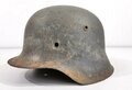 Stahlhelmglocke Wehrmacht Modell 1942, Hersteller hkp64 , Originallack, wohl gereinigter Wasserfund