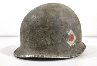 U.S. WWII fix bale helmet shell , original paint