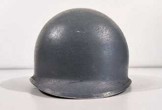 U.S. Vietnam era steel helmet, possibly Navy.  Rear seam helmet shell, original paint "UMAL 1967" Original painted WWII style liner without markings