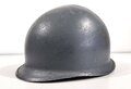 U.S. Vietnam era steel helmet, possibly Navy.  Rear seam helmet shell, original paint "UMAL 1967" Original painted WWII style liner without markings