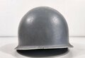 U.S. Vietnam era steel helmet, possibly Navy.  Rear seam helmet shell, original paint "UMAL 1967" Original painted WWII style liner without markings