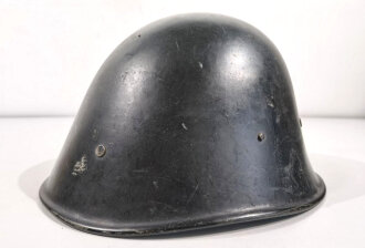 Niederlande Stahlhelm, schwarzer Originallack