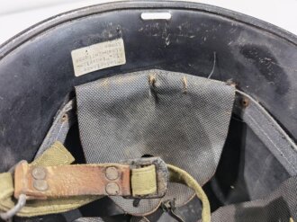 Niederlande Stahlhelm, schwarzer Originallack