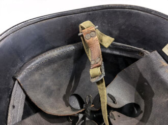 Niederlande Stahlhelm, schwarzer Originallack