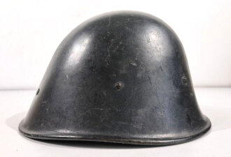 Niederlande Stahlhelm, schwarzer Originallack