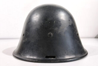 Niederlande Stahlhelm, schwarzer Originallack