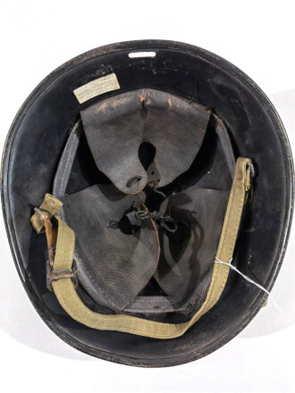 Niederlande Stahlhelm, schwarzer Originallack