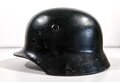 Stahlhelmglocke Wehrmacht Modell 1940, Hersteller Q 64, schwarz lackiertes Stück