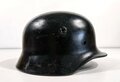 Stahlhelmglocke Wehrmacht Modell 1940, Hersteller Q 64, schwarz lackiertes Stück