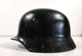 Stahlhelmglocke Wehrmacht Modell 1940, Hersteller Q 64, schwarz lackiertes Stück