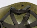 U.S. Army Liner parachutists helmet, dated 1983. Including a sweatband and cotton chinstrap. Unused